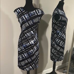 Black and Blue Patterned Dress